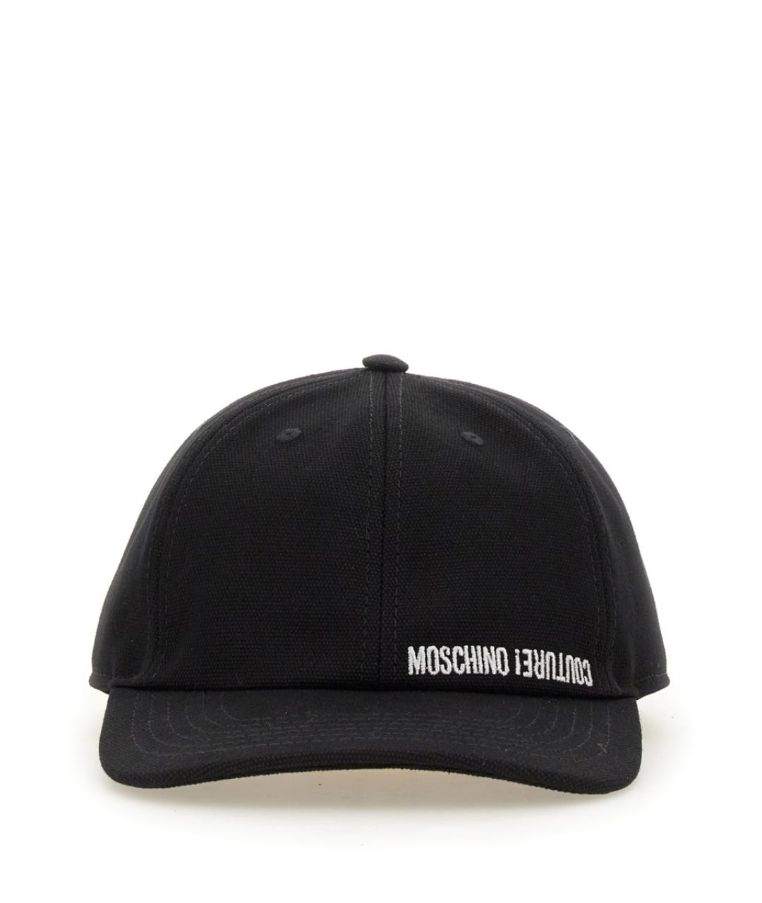 MOSCHINO Черная хлопковая кепка/бейсболка, фото 1
