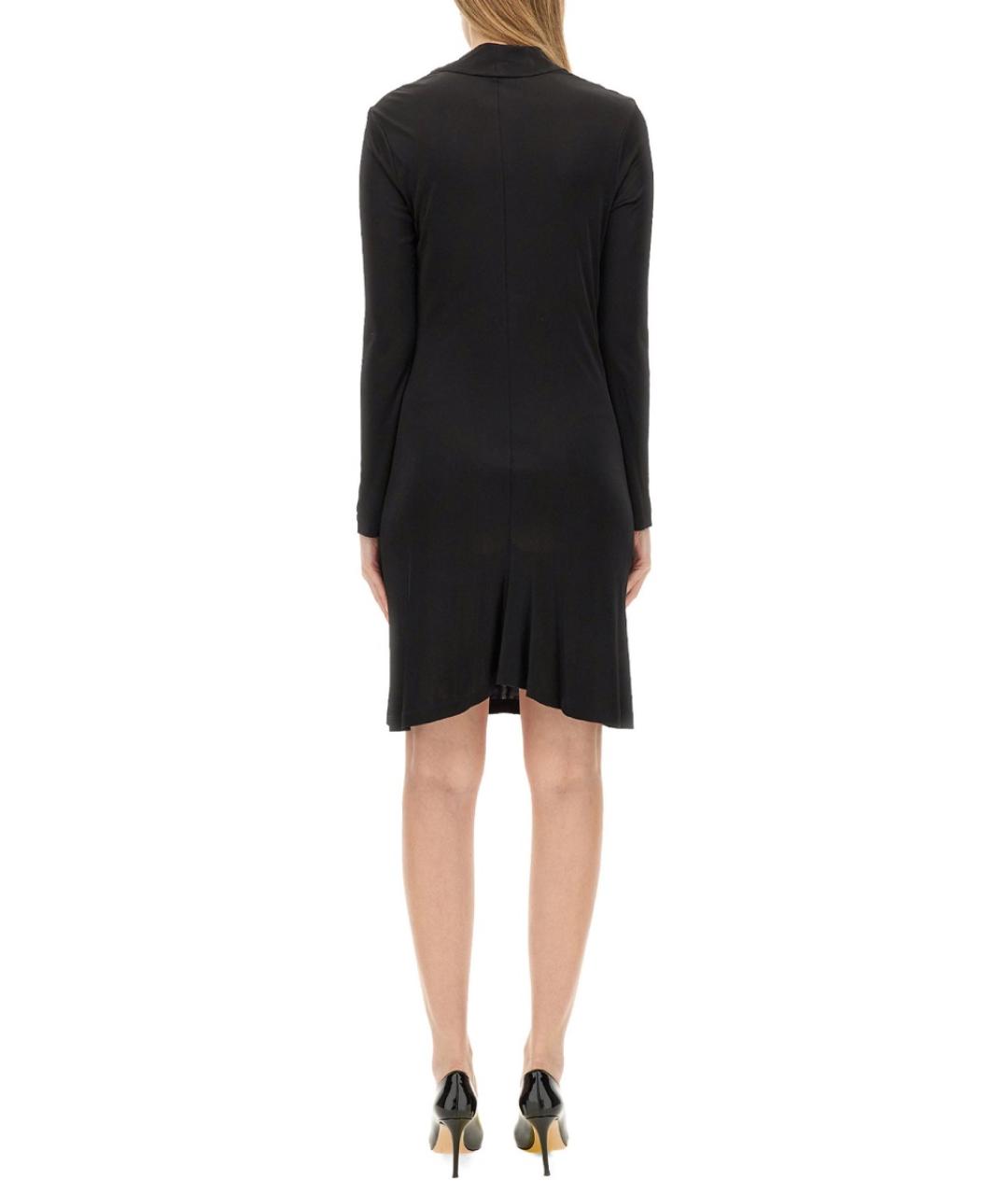 HELMUT LANG Черное вискозное платье, фото 4