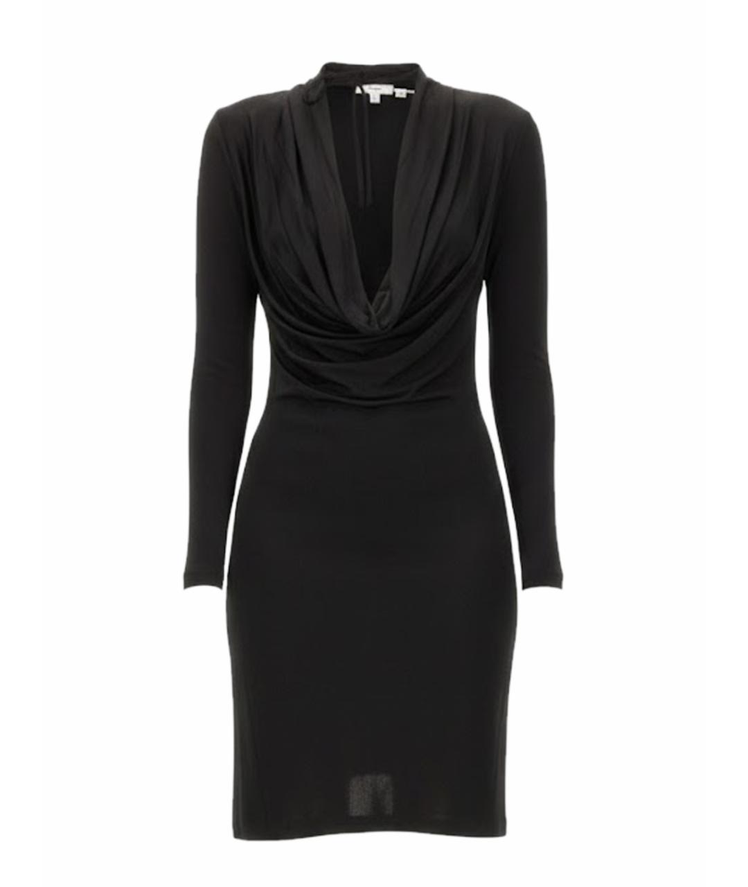 HELMUT LANG Черное вискозное платье, фото 1