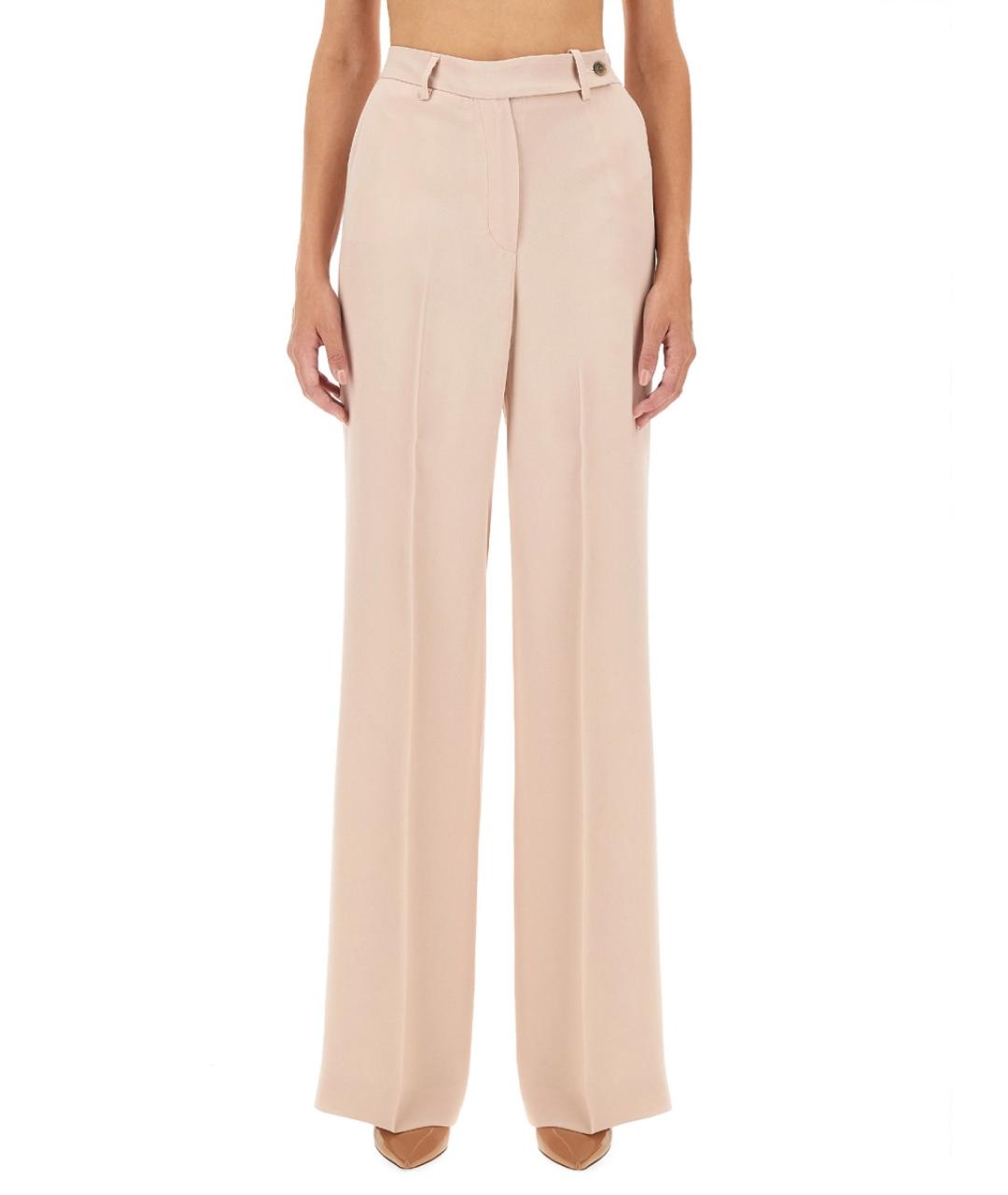 KITON Розовые ацетатные прямые брюки, фото 2