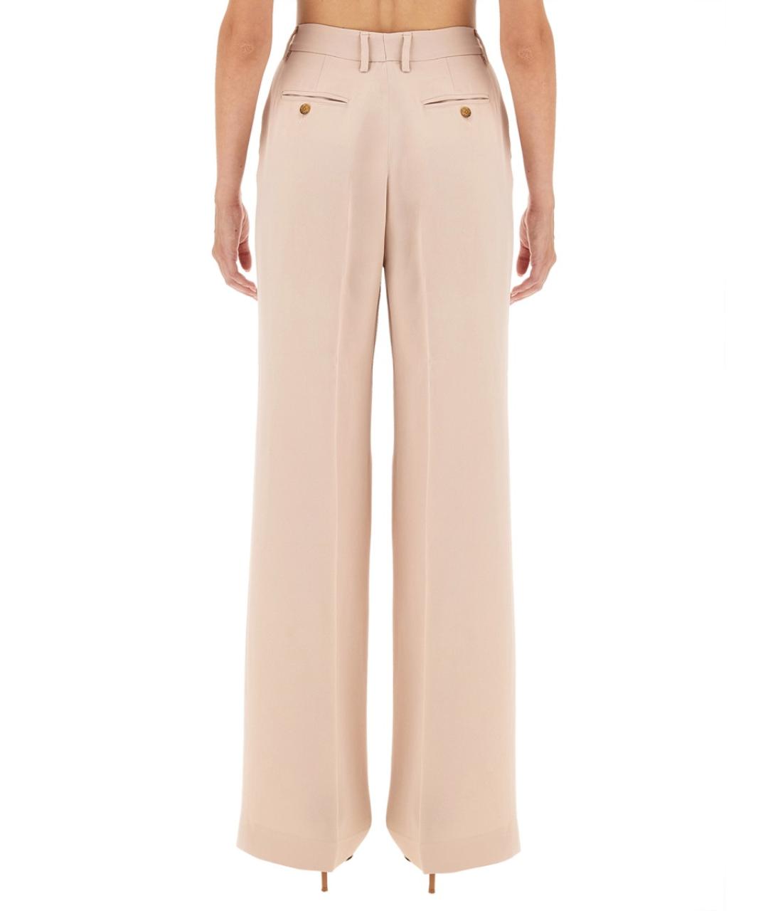 KITON Розовые ацетатные прямые брюки, фото 4