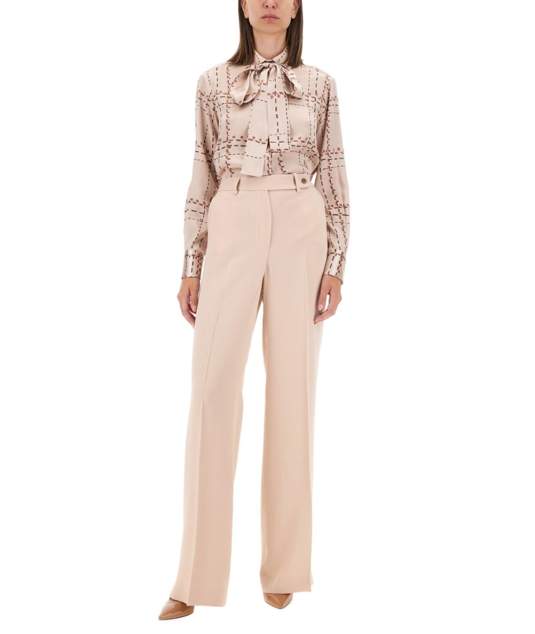 KITON Розовые ацетатные прямые брюки, фото 3