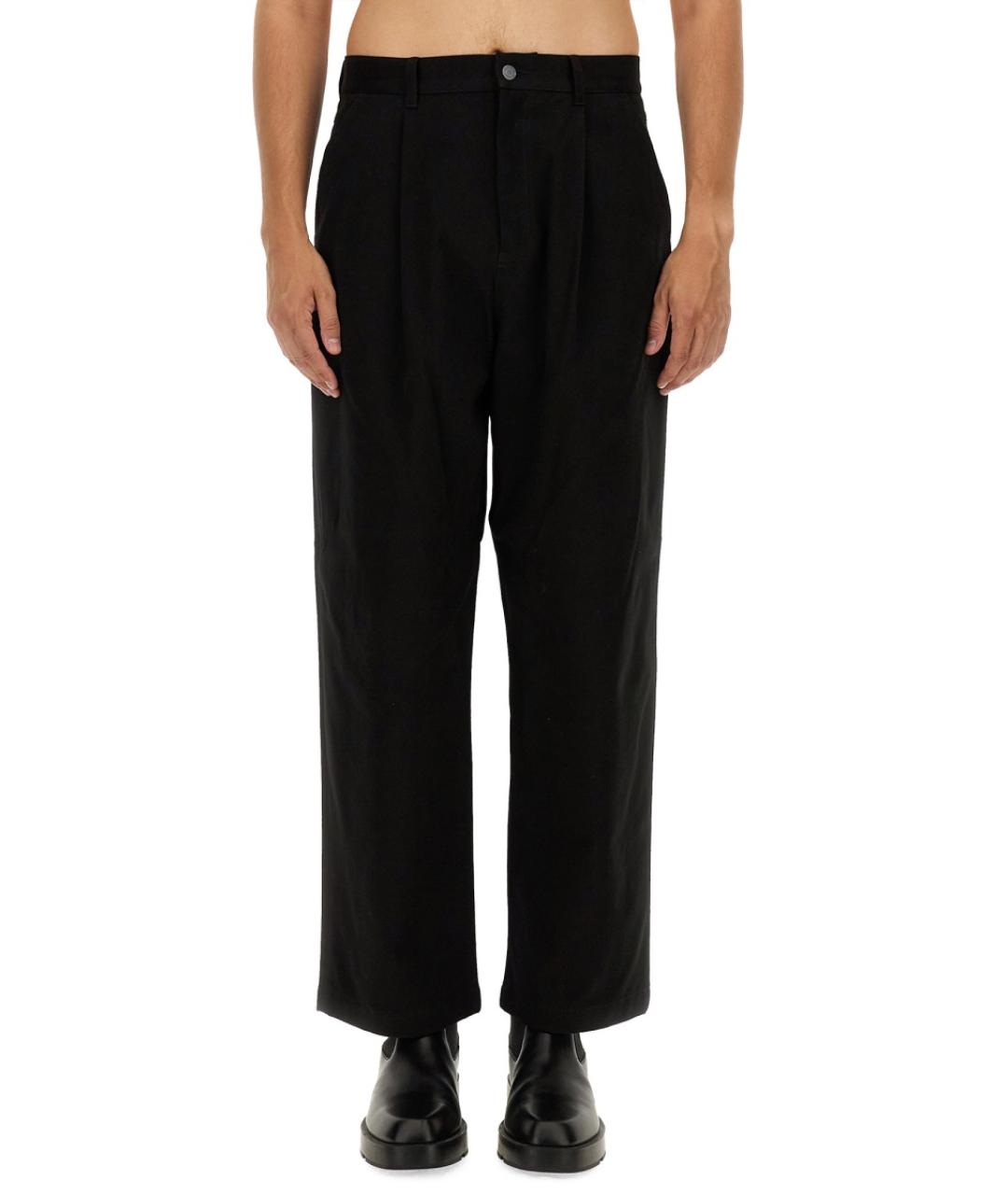 MOSCHINO Черные хлопковые повседневные брюки, фото 2