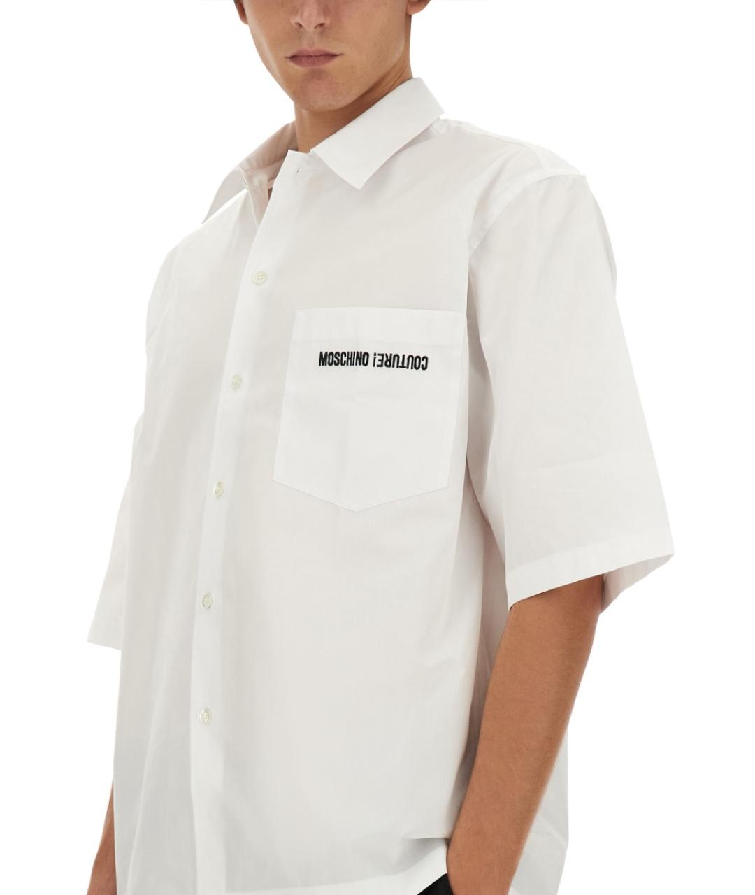 MOSCHINO Белая хлопковая кэжуал рубашка, фото 4