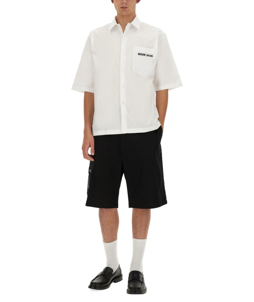 MOSCHINO Белая хлопковая кэжуал рубашка, фото 2