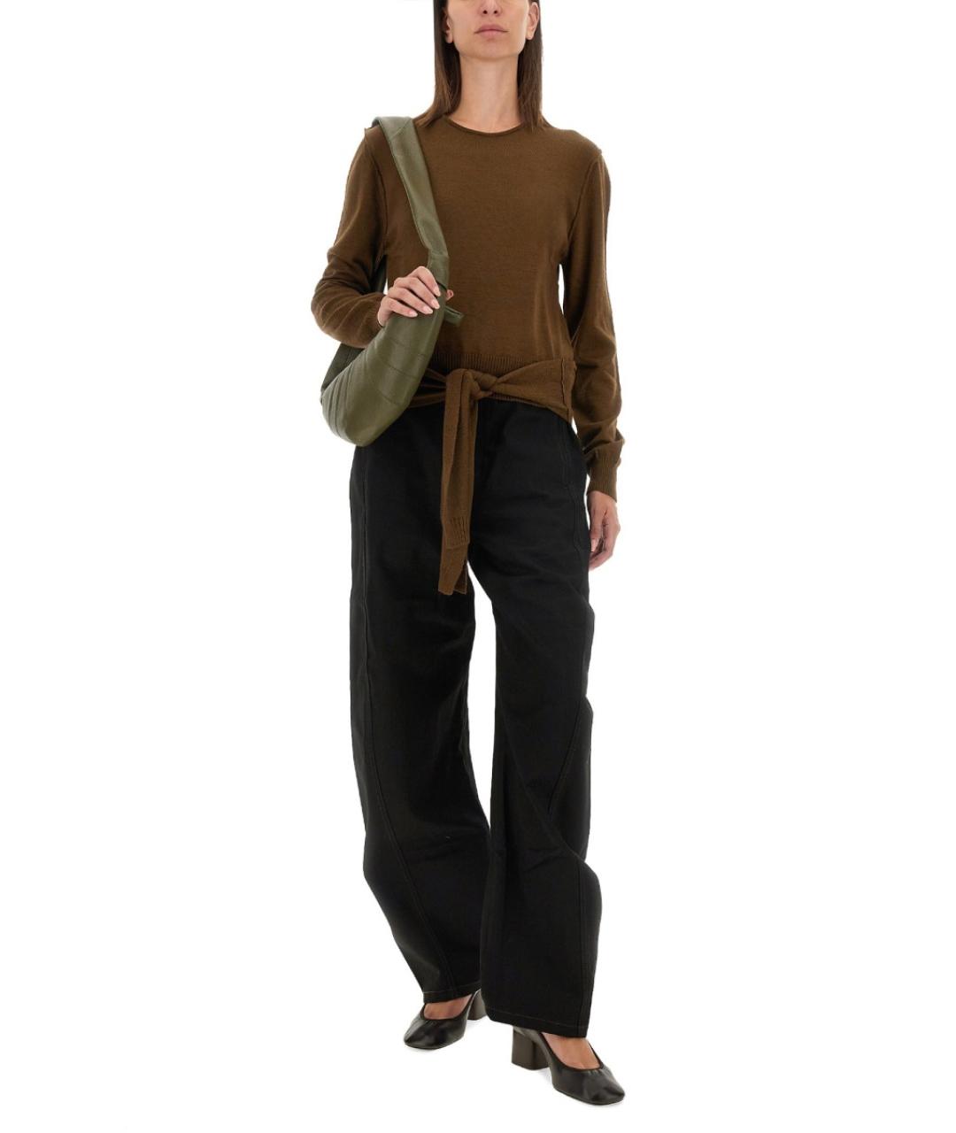 LEMAIRE Коричневый шерстяной джемпер / свитер, фото 2