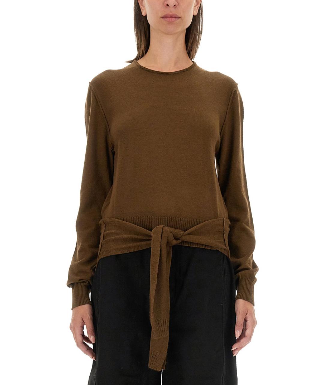 LEMAIRE Коричневый шерстяной джемпер / свитер, фото 5