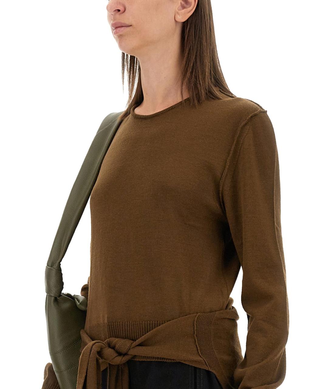 LEMAIRE Коричневый шерстяной джемпер / свитер, фото 4