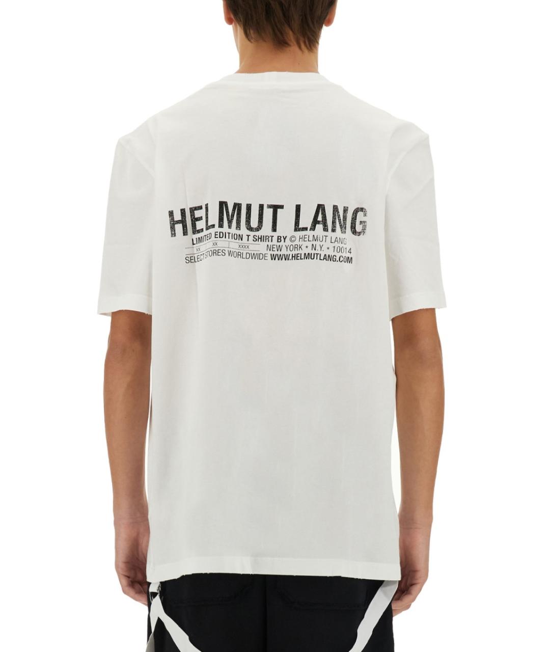 HELMUT LANG Белая хлопковая футболка, фото 3