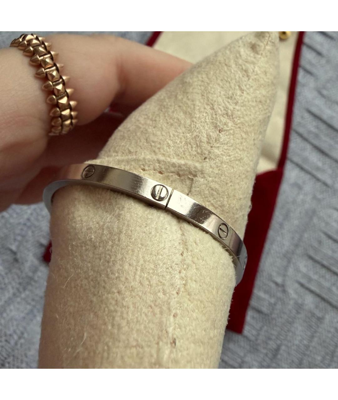 CARTIER Серебрянный браслет из белого золота, фото 5