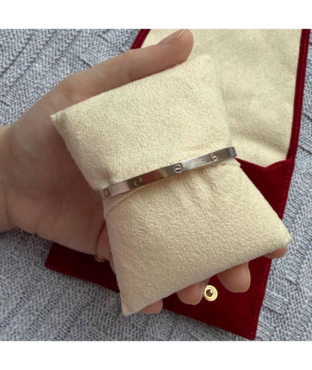 CARTIER Серебрянный браслет из белого золота, фото 4