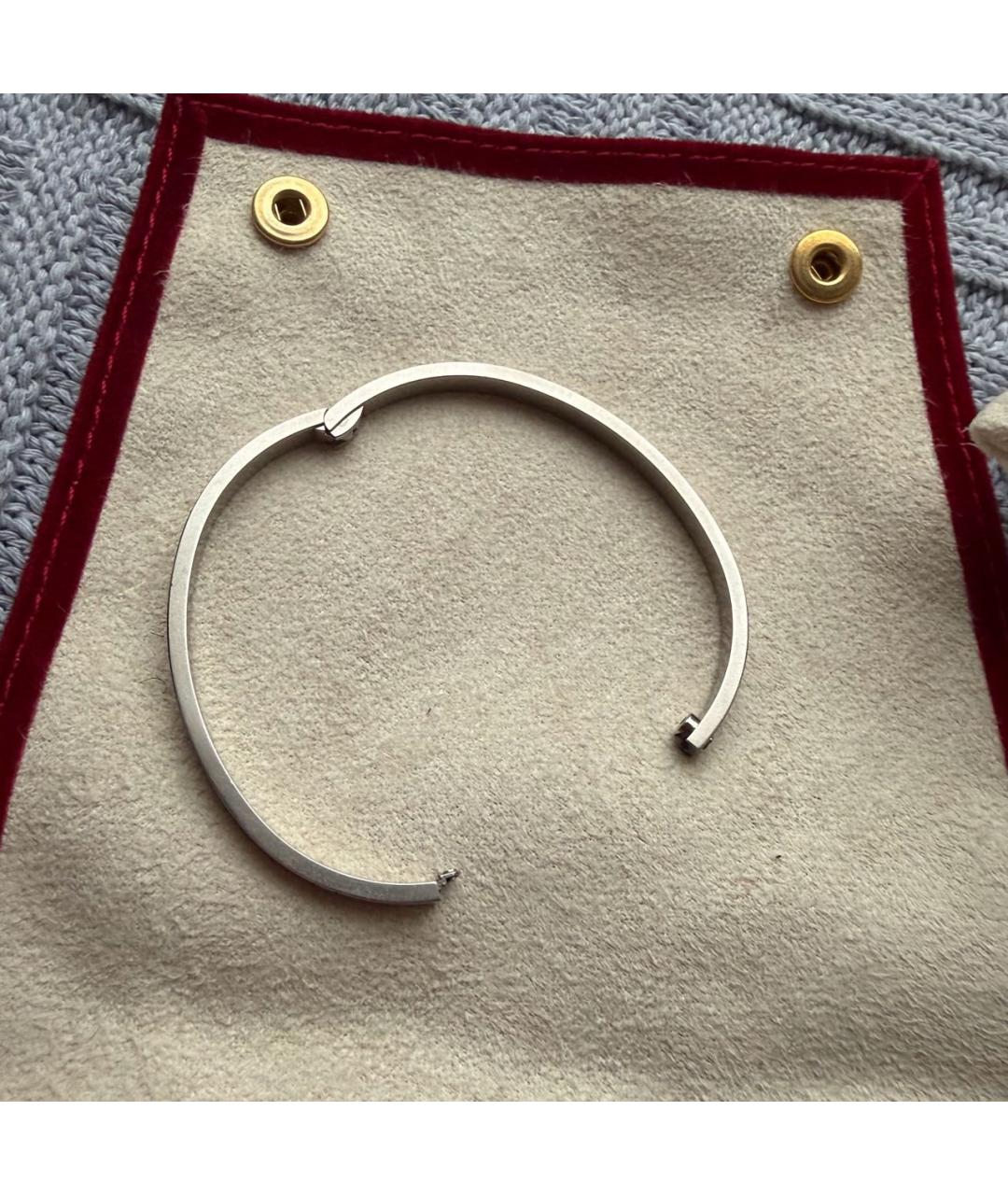 CARTIER Серебрянный браслет из белого золота, фото 6