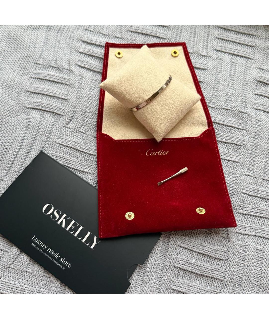 CARTIER Серебрянный браслет из белого золота, фото 3