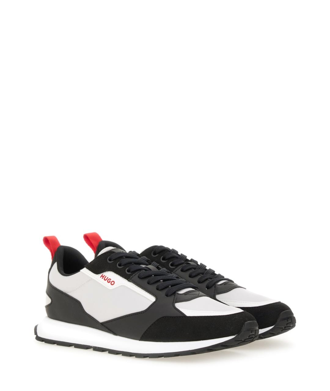 HUGO Серые синтетические низкие кроссовки / кеды, фото 2