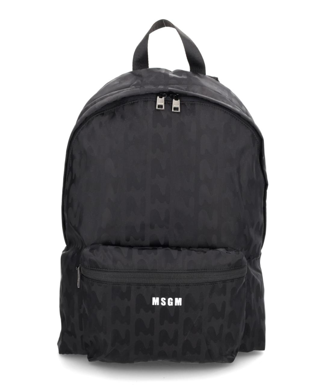 MSGM Черный синтетический рюкзак, фото 1
