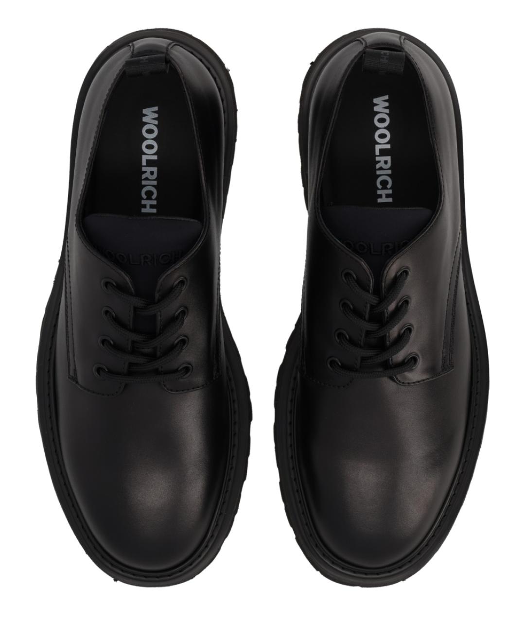 WOOLRICH Черные кожаные низкие ботинки, фото 5