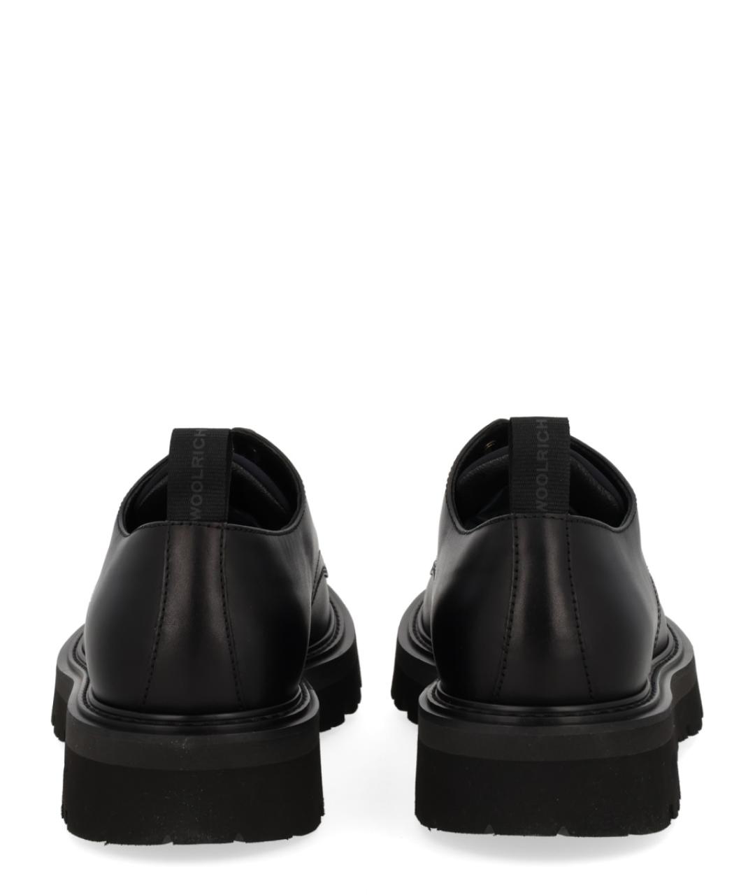 WOOLRICH Черные кожаные низкие ботинки, фото 4