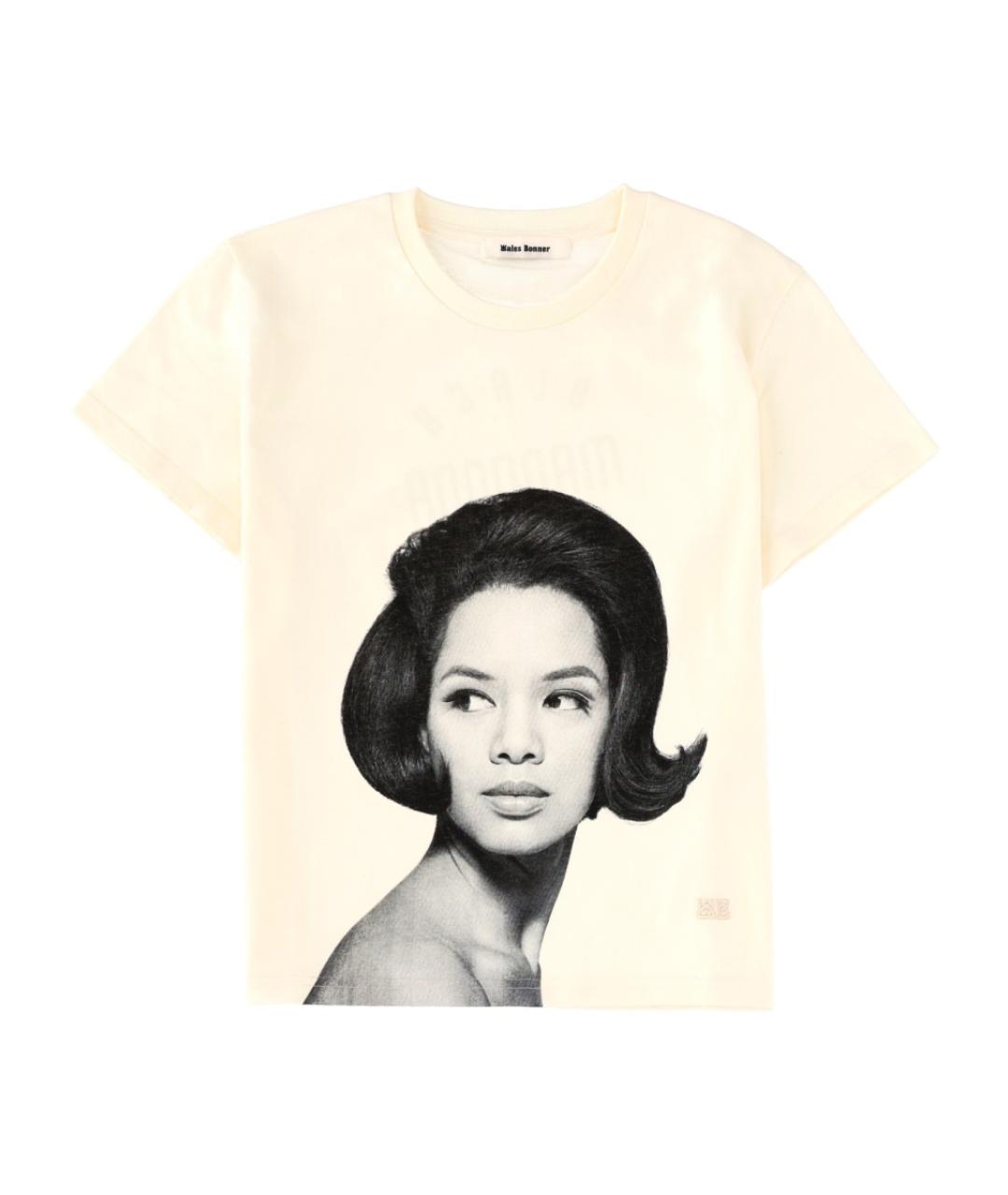 WALES BONNER Белая хлопковая футболка, фото 1