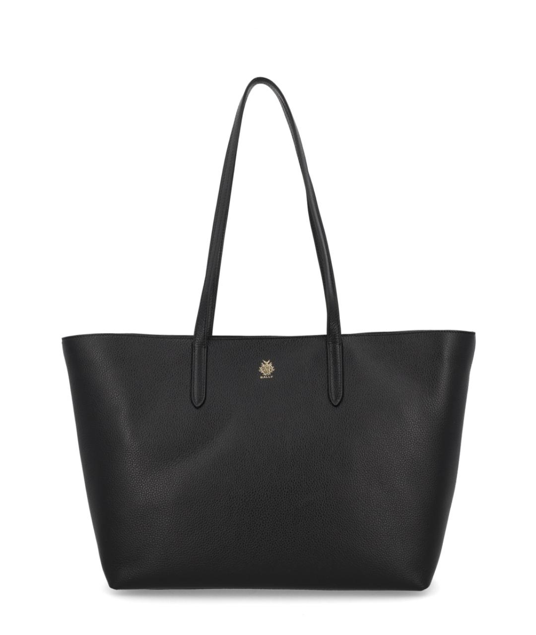 BALLY Черная кожаная сумка тоут, фото 1