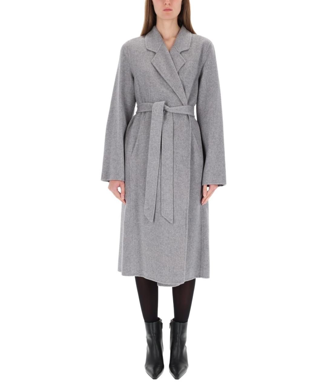 HUGO BOSS Серое шерстяное пальто, фото 2