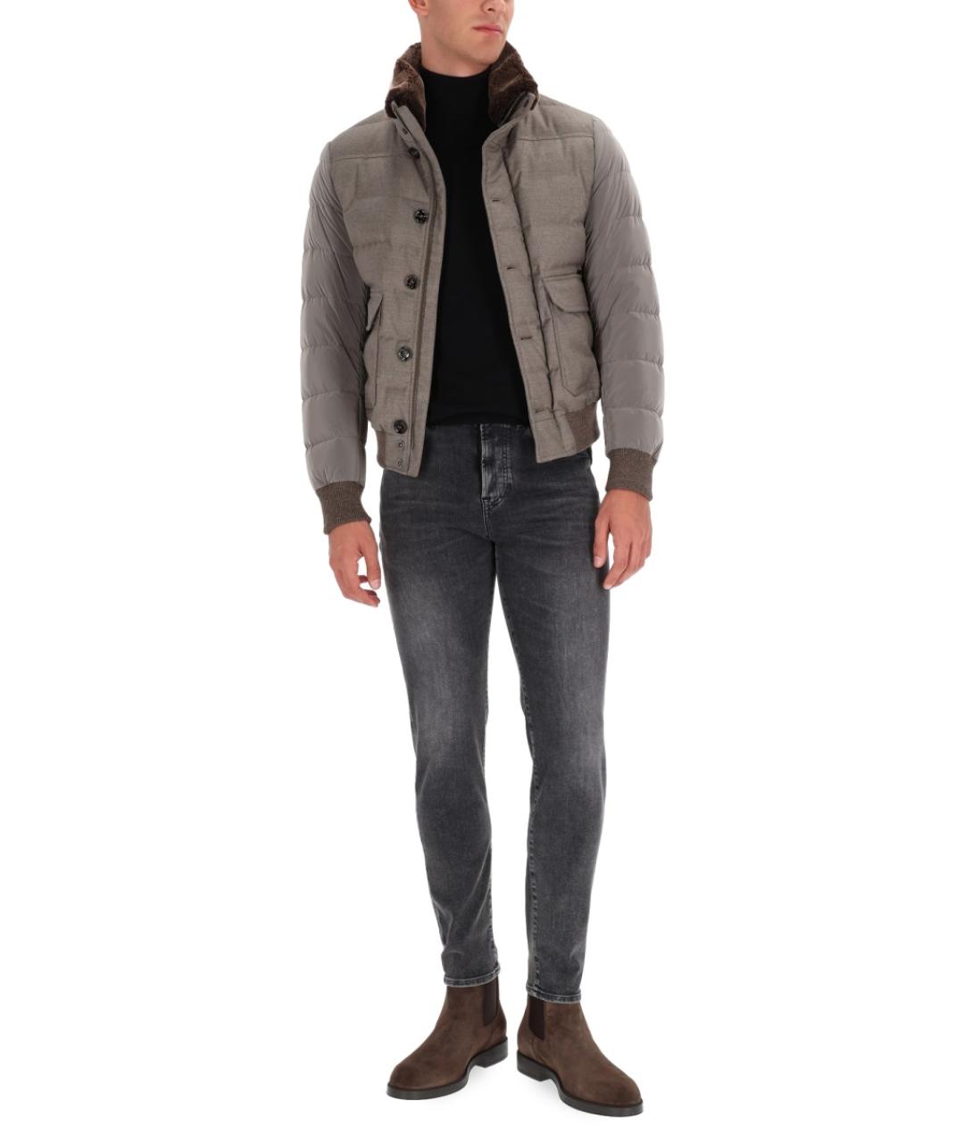 MOORER Серая полиамидовая куртка, фото 2