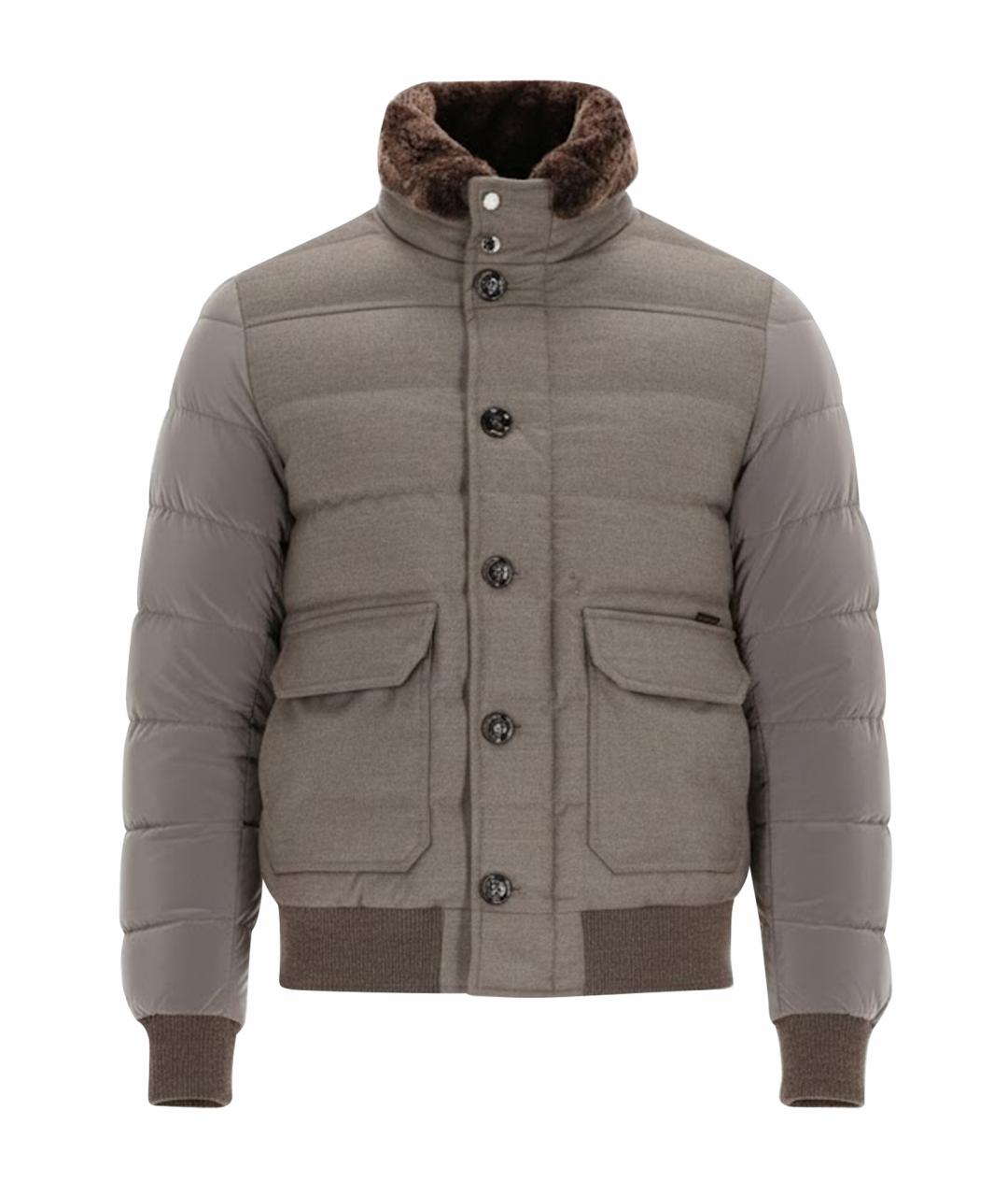 MOORER Серая полиамидовая куртка, фото 1