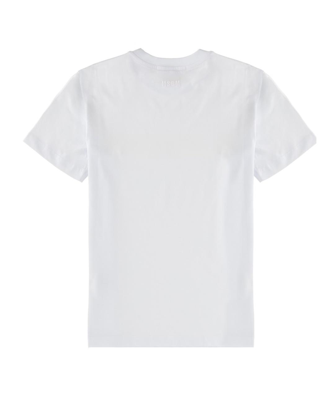 MSGM Белая хлопковая футболка, фото 2