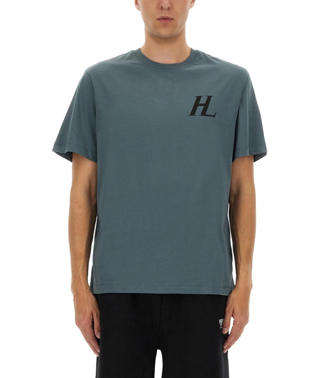 HELMUT LANG Синяя хлопковая футболка, фото 5