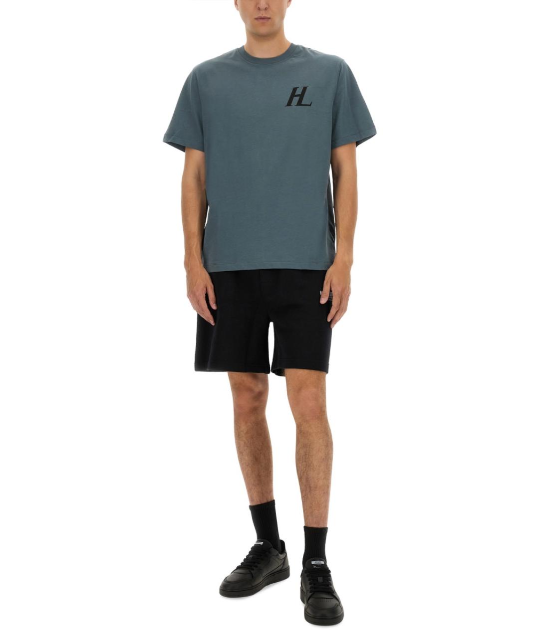 HELMUT LANG Синяя хлопковая футболка, фото 2