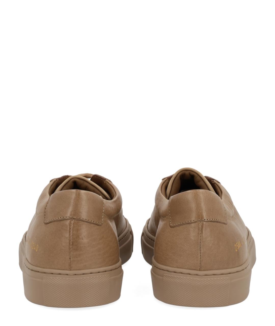 COMMON PROJECTS Коричневые кожаные низкие кроссовки / кеды, фото 4