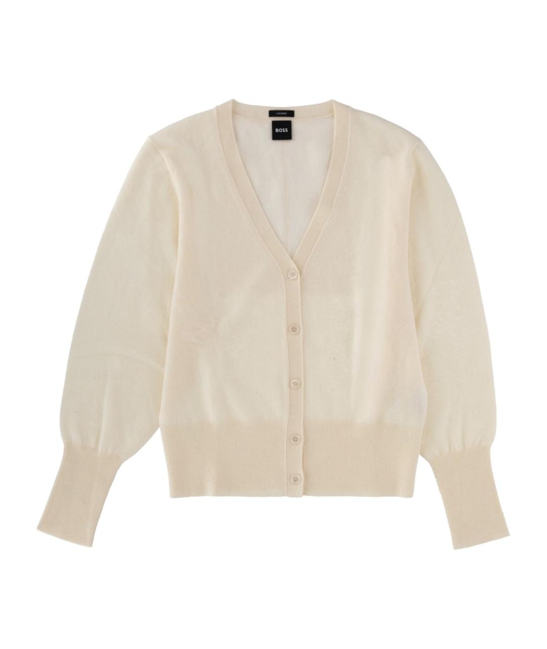 HUGO BOSS Белый кашемировый кардиган, фото 1