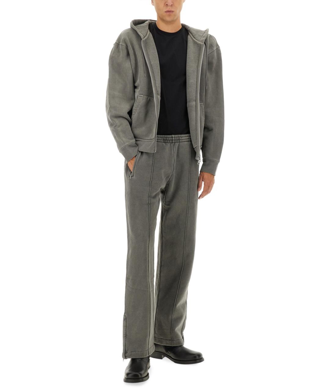 OUR LEGACY Серые хлопковые повседневные брюки, фото 4