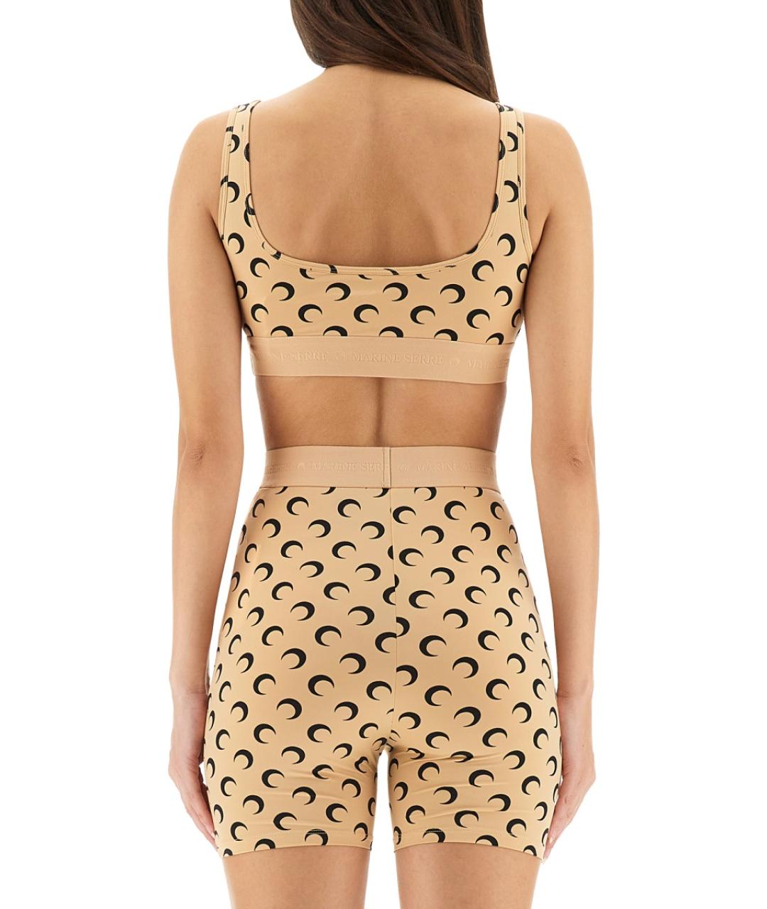 MARINE SERRE Бежевая полиамидовая майка, фото 3