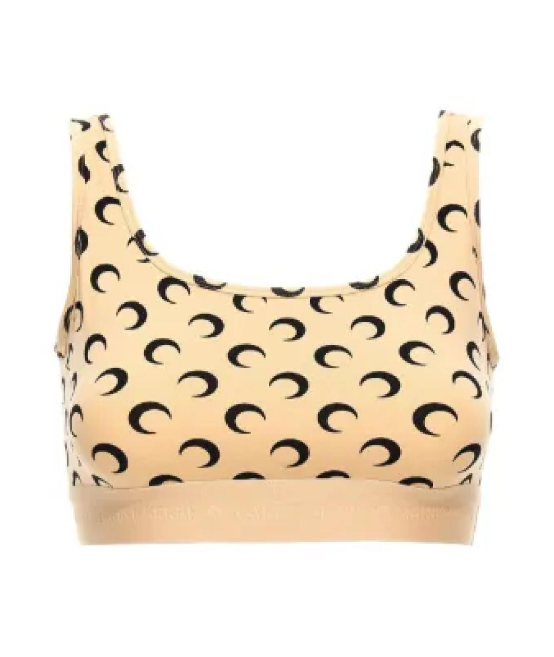 MARINE SERRE Бежевая полиамидовая майка, фото 1