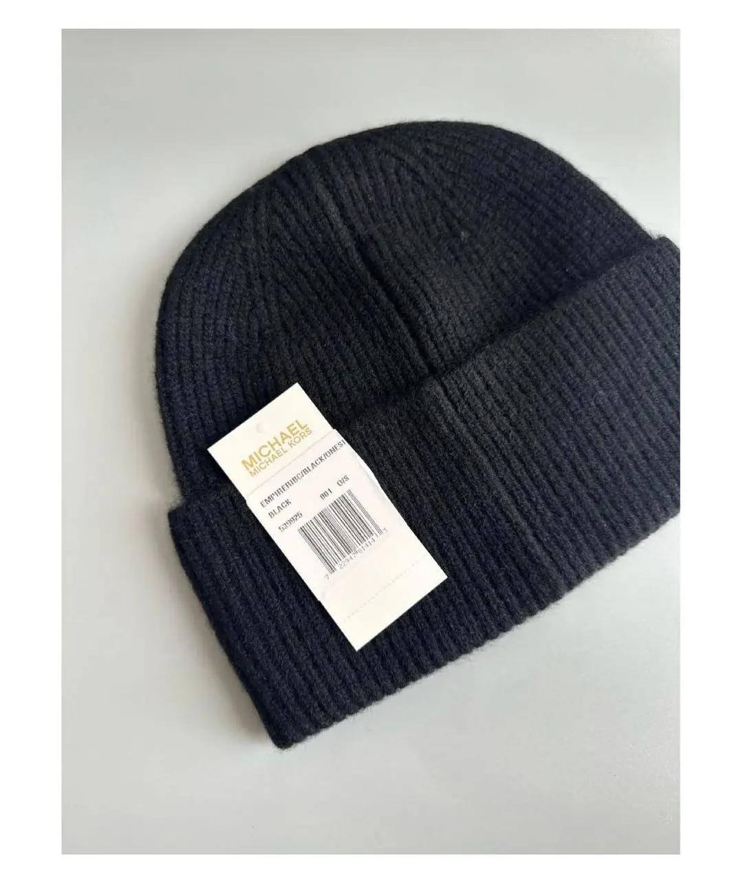 MICHAEL KORS Черная кашемировая шапка, фото 2