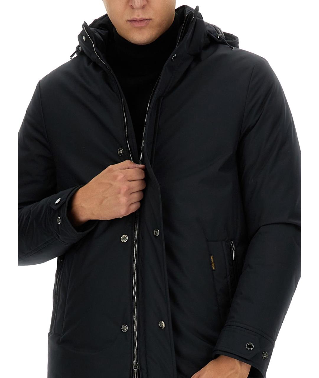 MOORER Темно-синий полиэстеровый пуховик, фото 4