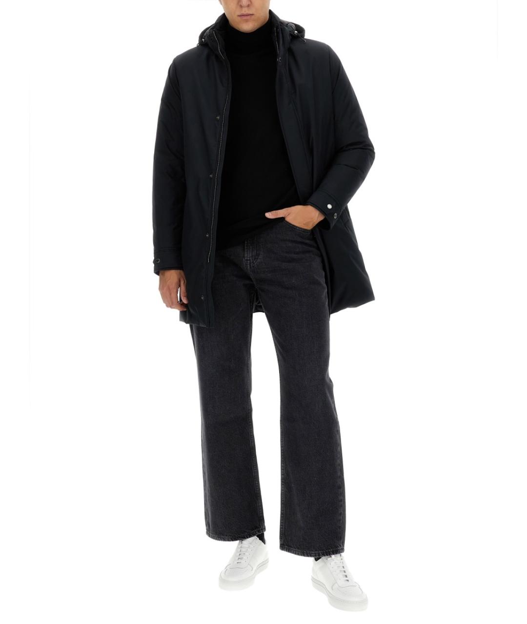 MOORER Темно-синий полиэстеровый пуховик, фото 2