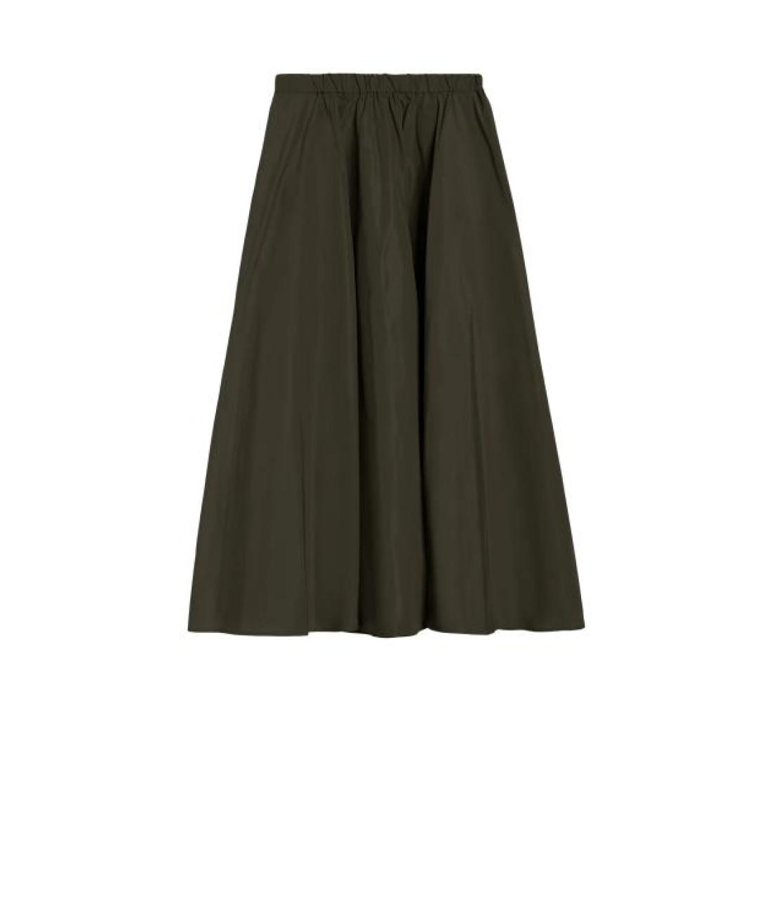 ASPESI Зеленая полиэстеровая юбка миди, фото 1