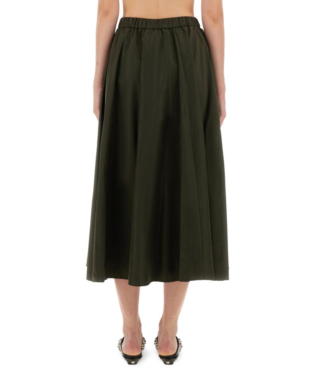 ASPESI Зеленая полиэстеровая юбка миди, фото 3