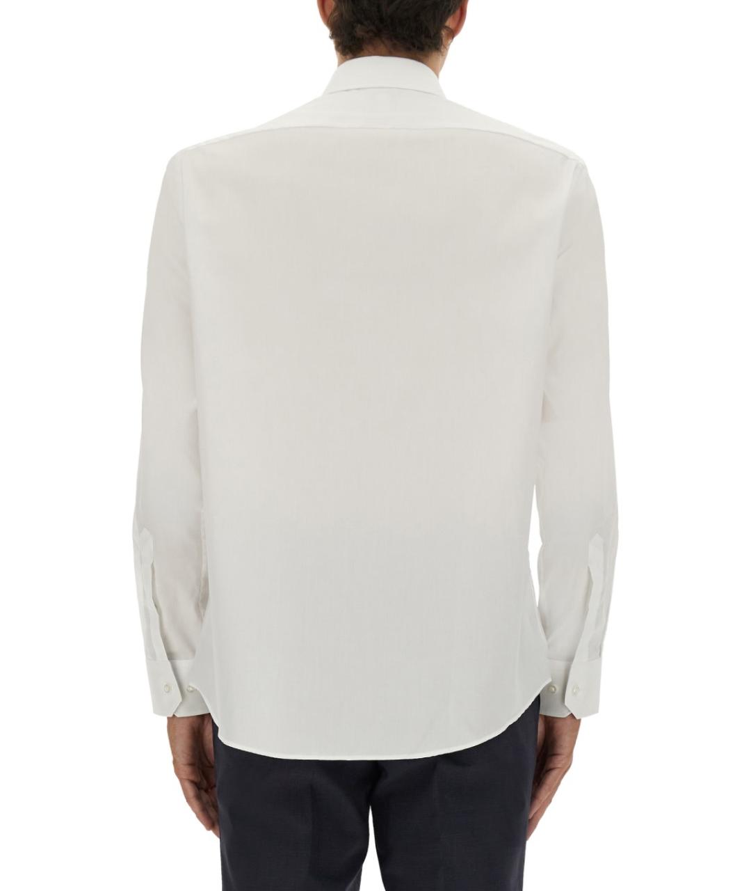 HUGO BOSS Белая хлопковая кэжуал рубашка, фото 3