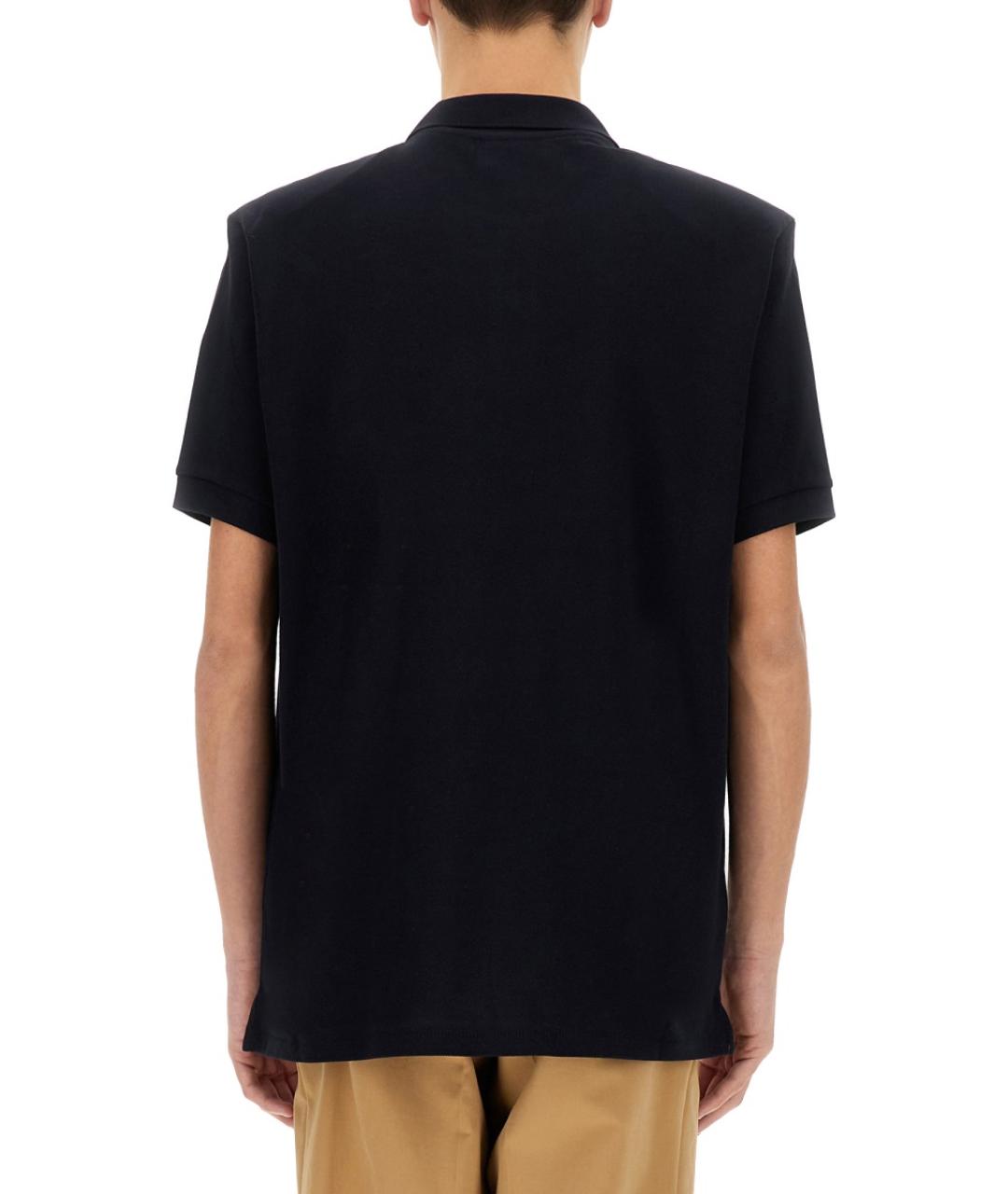 PS BY PAUL SMITH Темно-синее хлопковое поло с коротким рукавом, фото 3