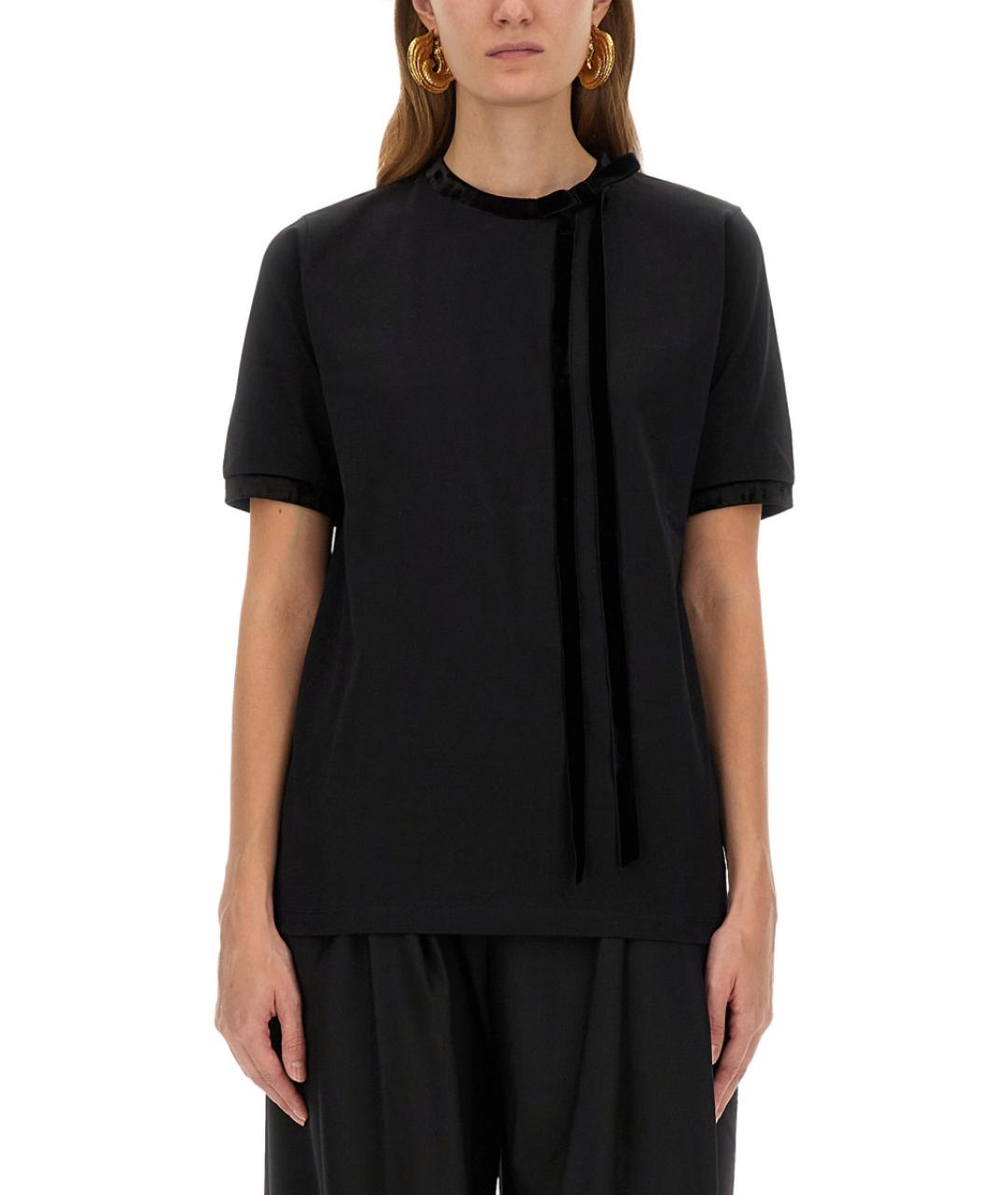 NINA RICCI Черная полиэстеровая футболка, фото 5