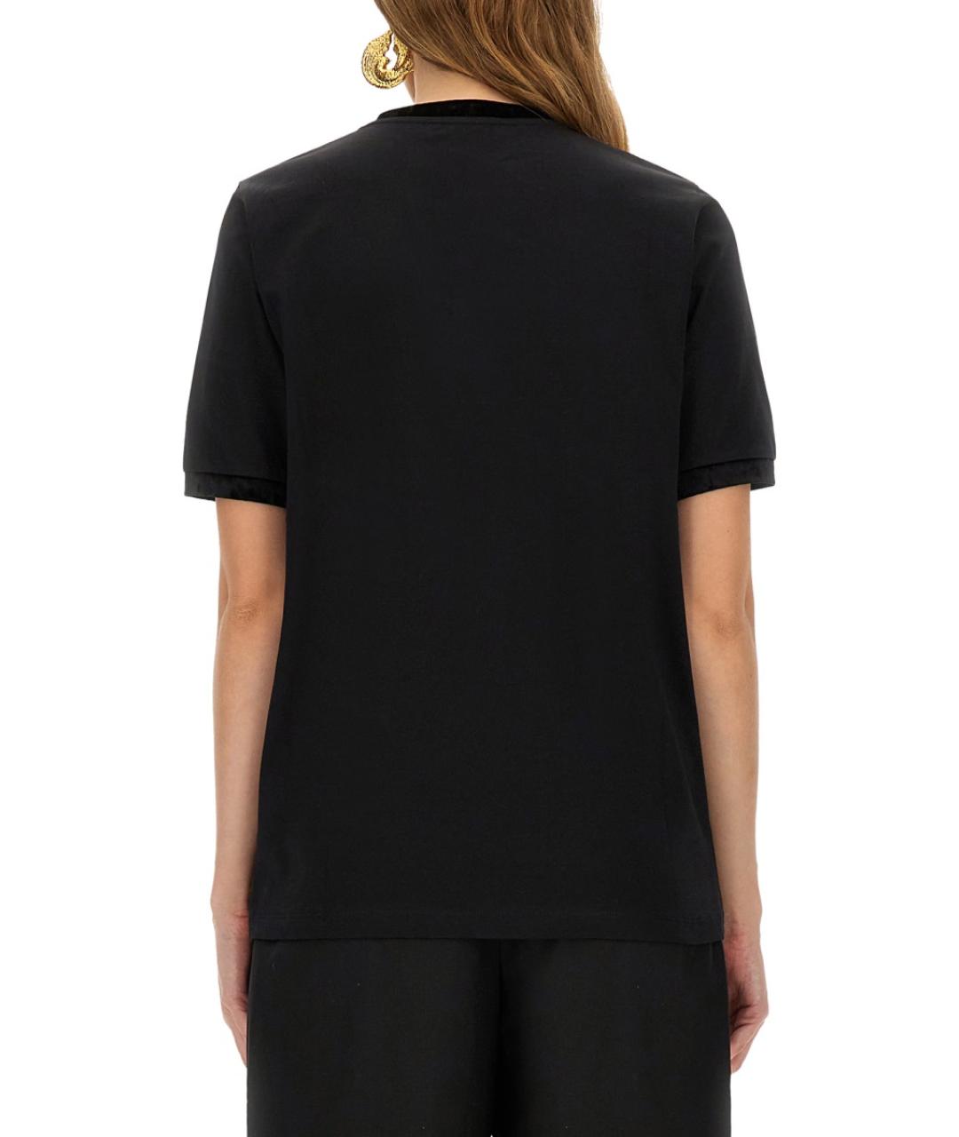 NINA RICCI Черная полиэстеровая футболка, фото 3