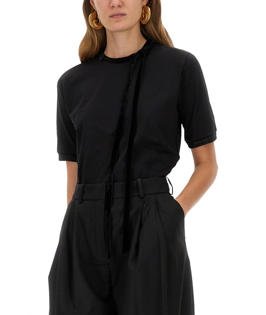 NINA RICCI Черная полиэстеровая футболка, фото 4