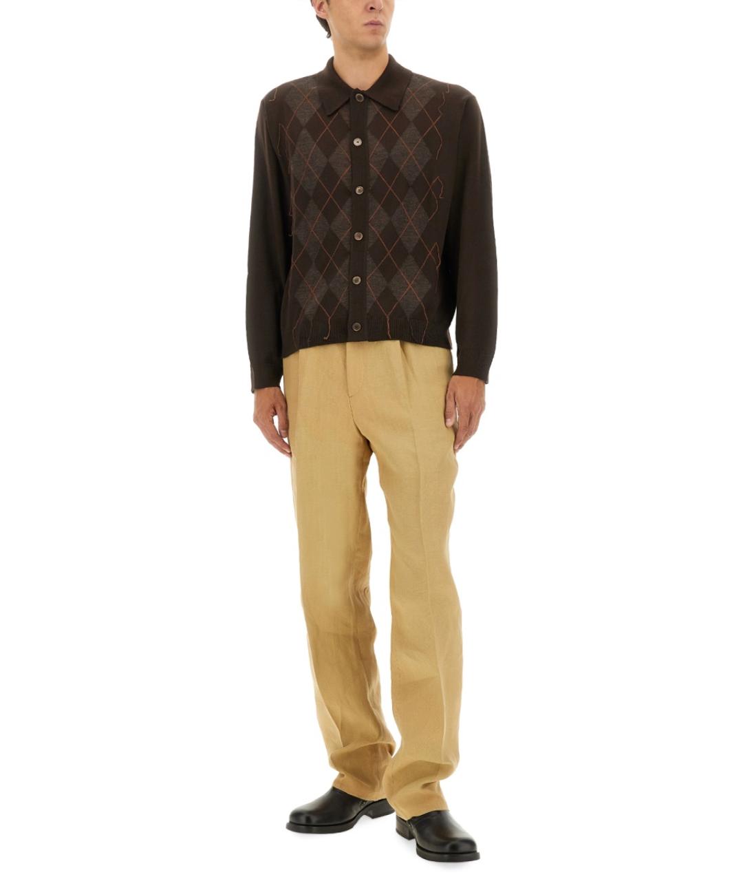 OUR LEGACY Коричневый шерстяной кардиган, фото 3