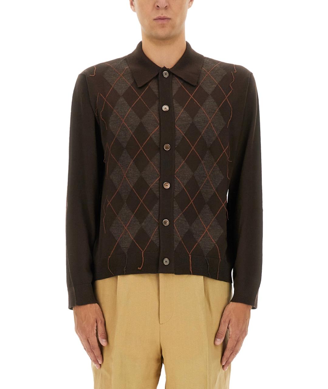 OUR LEGACY Коричневый шерстяной кардиган, фото 2