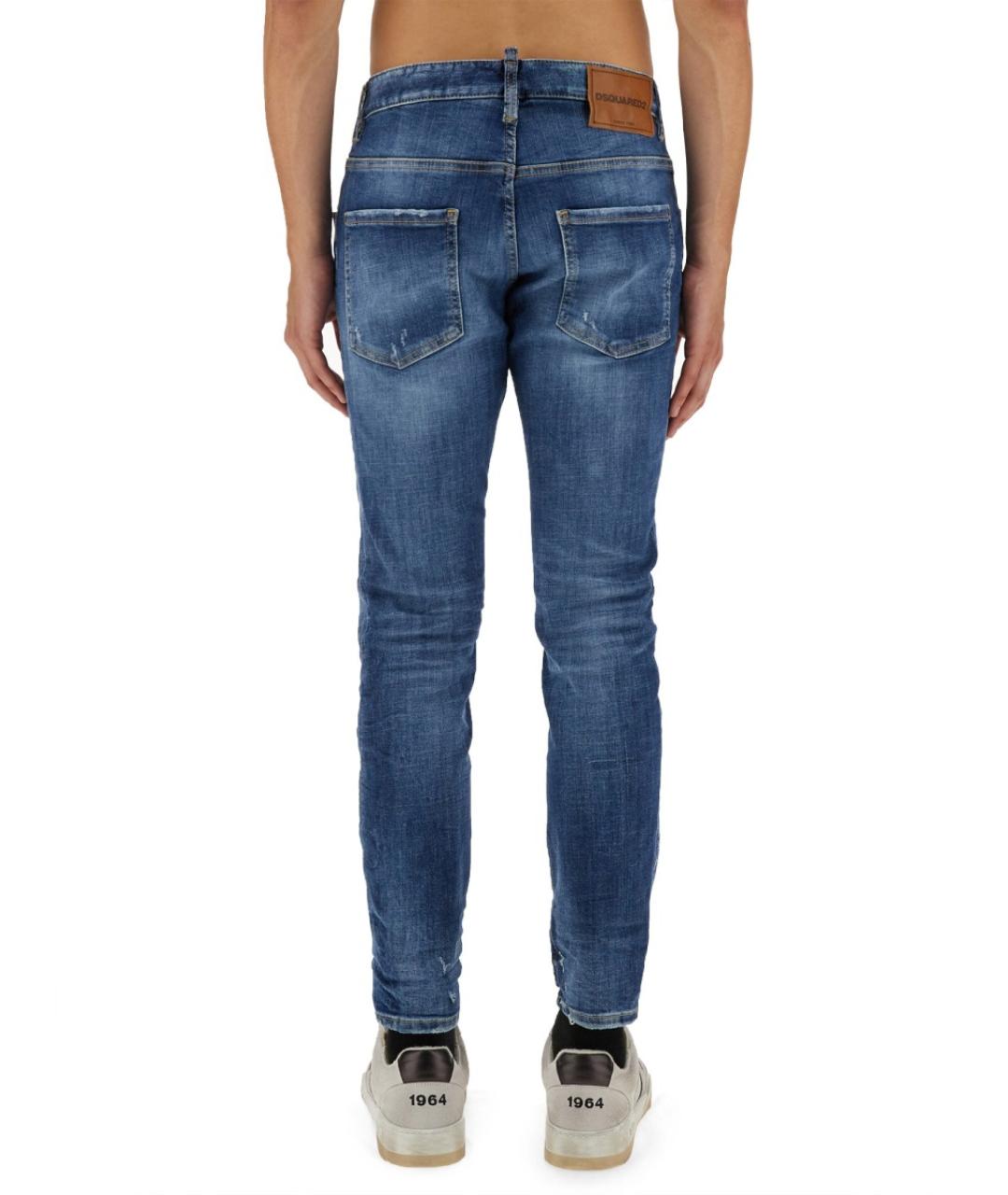 DSQUARED2 Синие хлопковые джинсы скинни, фото 4