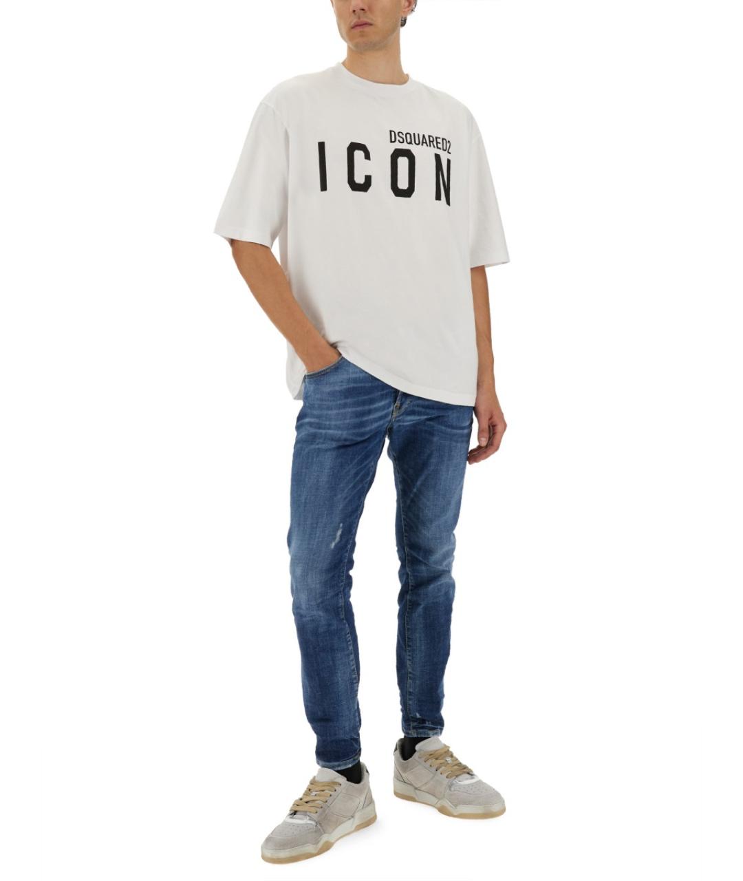 DSQUARED2 Синие хлопковые джинсы скинни, фото 2