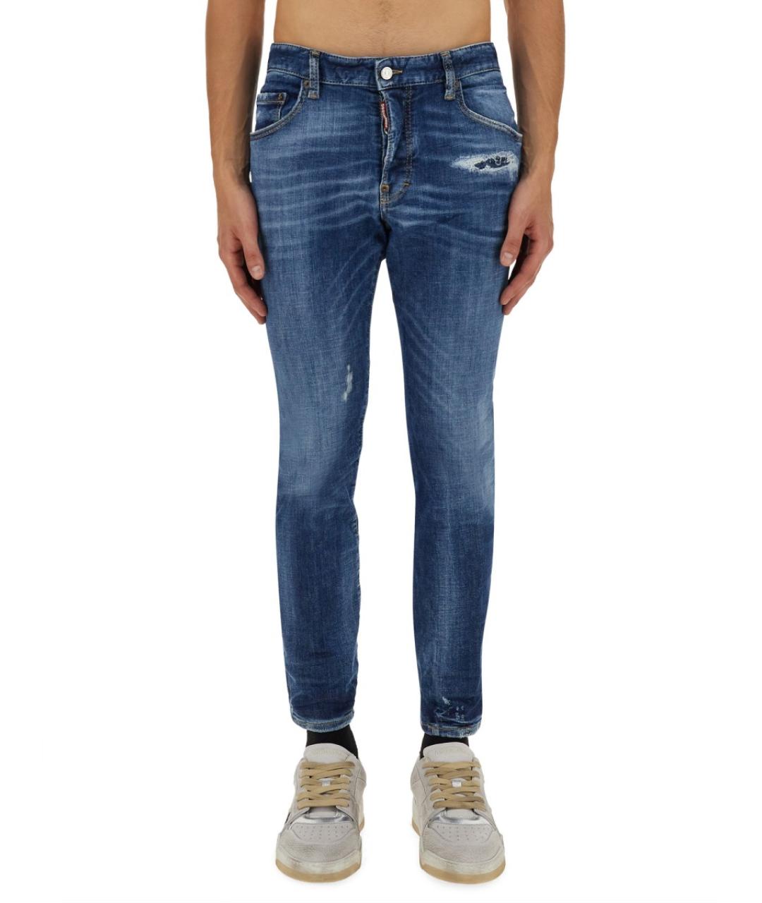 DSQUARED2 Синие хлопковые джинсы скинни, фото 5