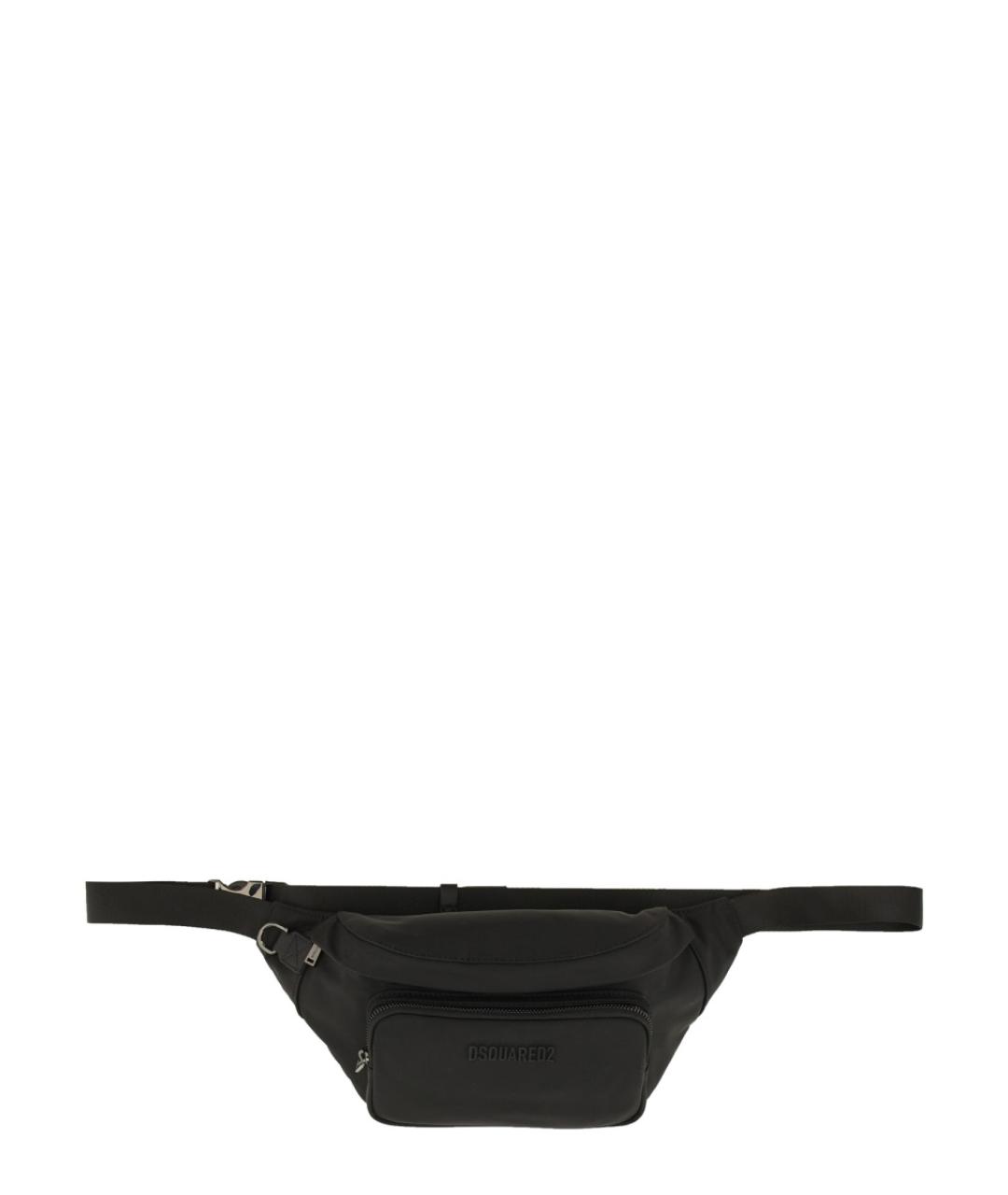 DSQUARED2 Черная синтетическая поясная сумка, фото 1